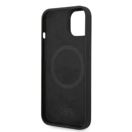 Karl Lagerfeld KLHMP14MSSKCK iPhone 14 Plus 6.7&quot; Hardcase schwarz / schwarz Liquid Silicone Karl &amp; Choupette Magsafe