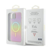 Oryginalne Etui APPLE IPHONE 15 PLUS Guess Hardcase IML Iridescent MagSafe (GUHMP15MHITSP) różowe