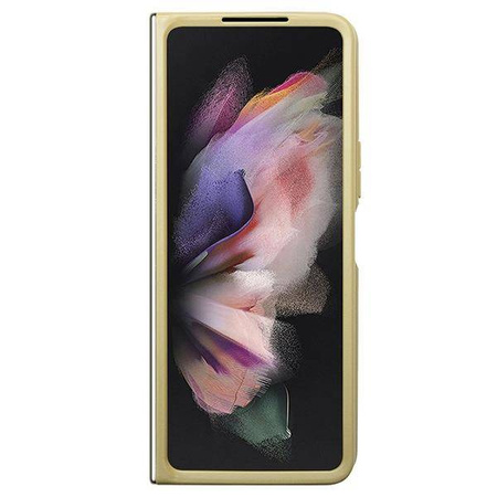 Guess nakładka do Samsung Z Fold5 GUHCZFD5HGGSHD złota PU/TPU Glitter Script