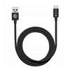 FORCELL kabel USB do Typ C 3.0 QC3.0 3A C398 TUBA czarny 1 metr