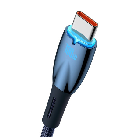USB cable for USB-C Baseus Glimmer Series, 100W, 1m (Blue)