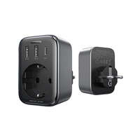 Wall charger 30W (2xUSB/USB C/AC) / adapter EU - EU 13A Ugreen CD314 - black