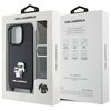 Original Case IPHONE 16 PRO Karl Lagerfeld Hardcase Saffiano Karl&Choupette Metal Pin CBDY Strap (KLHCP16LSAKCPBK) black