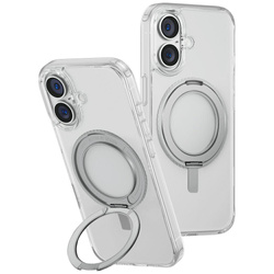 Etui UNIQ Swivix do iPhone 16 360 Rotating Kickstand przezroczysty