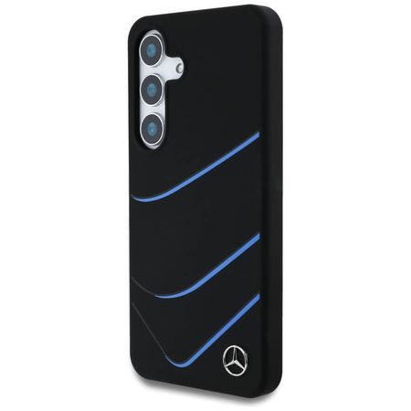 Original Handyhülle SAMSUNG GALAXY S25 Mercedes Silicone Contrasted Curves MagSafe schwarz