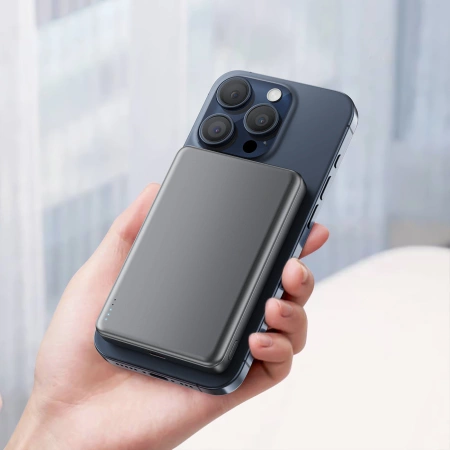 Acefast M12-10000 PD20W Powerbank Ultra-Slim, MagSafe-kompatibel – Schwarz