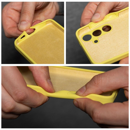 Futerał SILICONE 2mm do MOTOROLA G86 5G żółty