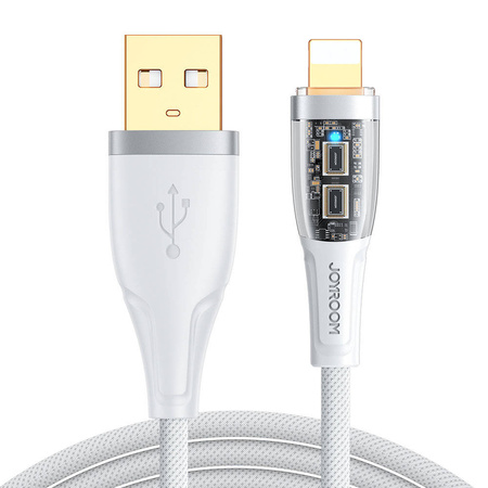 Joyroom fast charging cable with smart switch USB-C - Lightning 2.4A 1.2m white (S-UL012A3)