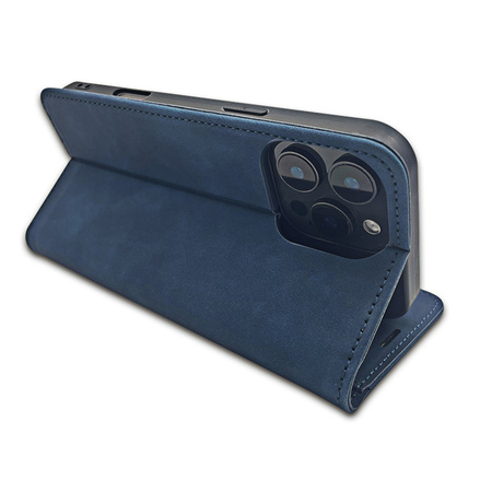 Etui Smart Suede do Samsung Galaxy S25 Plus granatowe