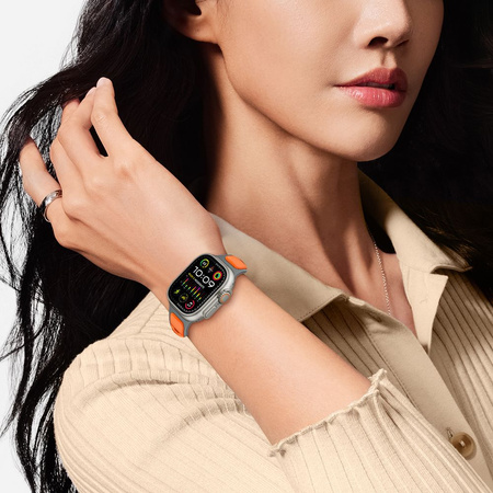 TECH-PROTECT ICONBAND LINE APPLE WATCH 8 / 9 / 10 / 11 / SE / ULTRA (44 / 45 / 46 / 49 MM) BLACK/ORANGE