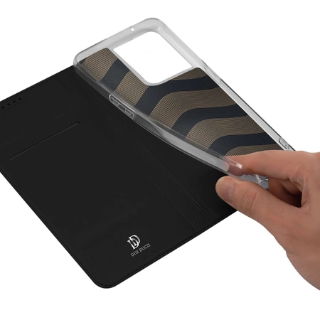 Dux Ducis Skin Pro Hülle für Oppo Reno 8 Flip Cover Card Wallet Stand schwarz