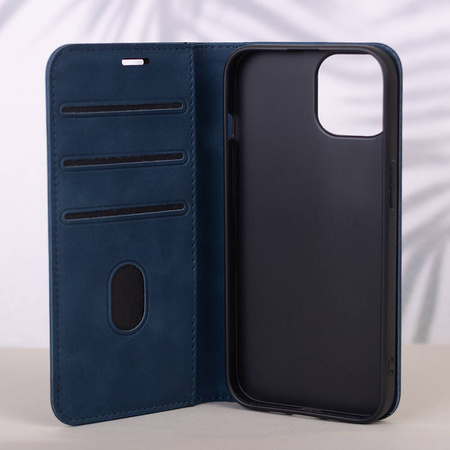 Etui Smart Suede do Motorola Moto E14 / G24 / G04 / G04S granatowe