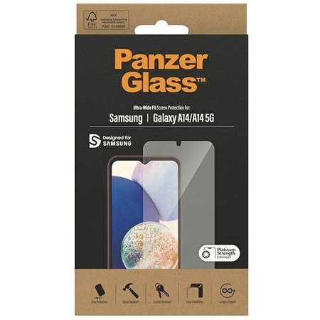 Tempered Glass SAMSUNG GALAXY A14 5G PanzerGlass Ultra-Wide Fit Screen Protection (7321)