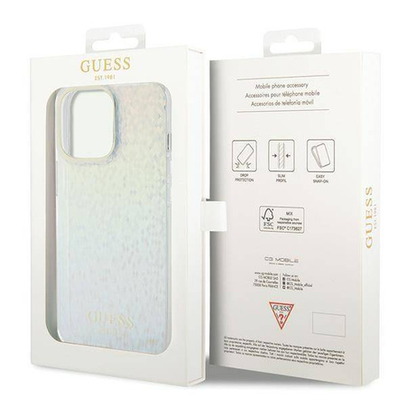 Etui Guess IML Faceted Mirror Disco Iridescent na iPhone 15 Pro Max - wielokolorowe