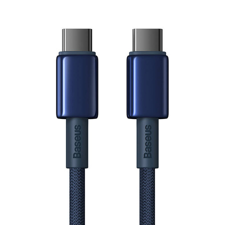 Kabel 100W 5A 1m USB-C - USB-C Baseus Tungsten Glod niebieski