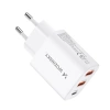 Wozinsky CWCUCW 30W USB-C / 2 x USB-A Wandladegerät - Weiß