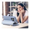 Etui skórzane Dux Ducis Lawa na iPhone 15 Pro - niebieskie