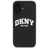 Original Case IPHONE 16 DKNY Hardcase Silicone White Printed Logo MagSafe (DKHMP16SSNYACH) black