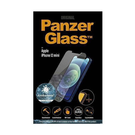 Szkło Hartowane IPHONE 12 MINI PanzerGlass Standard Super+ Antibacterial