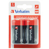 Verbatim Bateria alkaliczna D LR20 2szt   czarny/black 49923