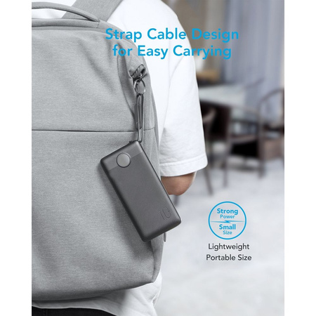 Bateria zewnętrzna (Powerbank) VEGER C10 - 10 000mAh (Micro + Typ C + Lightning 8-pin) czarny (W1116)