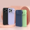 Nillkin CamShield Silky Silikonhülle iPhone 14 Pro Hülle mit Kameraschutz Blau