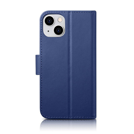 iCarer Wallet Case 2in1 iPhone 14 Plus Flip Leather Cover Anti-RFID blue (WMI14220727-BU)