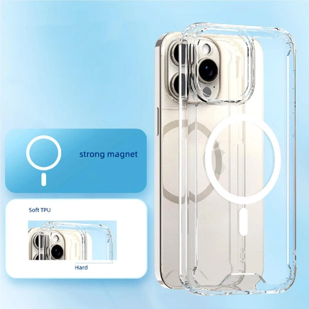 Clear Corner Case MagSafe für iPhone 16 Pro – transparent