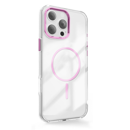 Nakładka Clear Thin Mag do iPhone 15 6,1" różowa