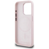 Oryginalne Etui IPHONE 15 PRO MAX Karl Lagerfeld Hardcase Silicone Shadow Metal Initial MagSafe różowe