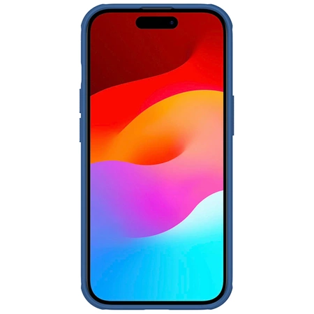 Wzmocnione etui do iPhone 15 Plus Nillkin Super Frosted Shield Pro - niebieskie