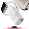 Wozinsky WF16-YLS 5000 mAh 15 W Lightning Mini-Powerbank mit integriertem USB-C-Kabel und Apple Watch Ladegerät – Weiß