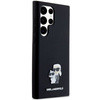 Oryginalne Etui KARL LAGERFELD hardcase Silicone Karl&Choupette Metal Pin KLHCS24LSMHKCNPK do Samsung Galaxy S24 Ultra czarny