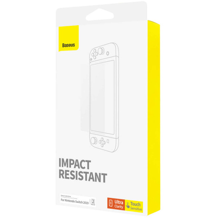 Set of 2x Baseus Crystal tempered glass for Nintendo Switch 2019 + mounting kit - transparent