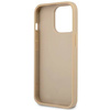 Original Case IPHONE 14 PRO MAX Guess Hardcase Saffianotriangle Logo (GUHCP14XPSATLE) beige