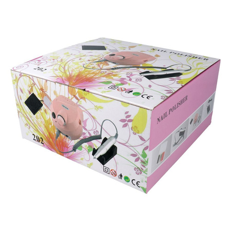 Profesjonalna maszyna do manicure frezarka do paznokci MJ120 różowa