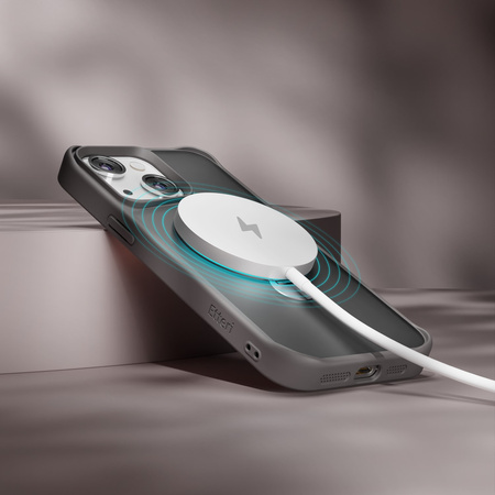 Nakładka Etteri Matt Mag Ring do iPhone 13 6,1" szara