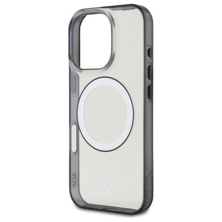 Original Case IPHONE 16 PRO MAX Mercedes Hardcase Printed Logo MagSafe (MEHMP16X23HUOKC) transparent