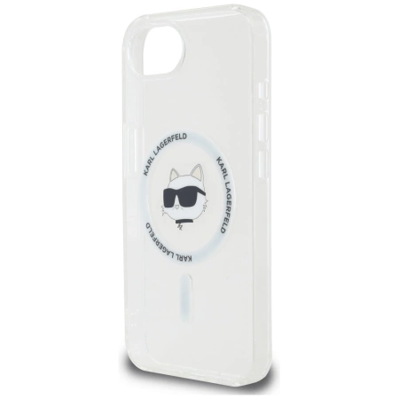 Karl Lagerfeld IML Metal Choupette Head MagSafe iPhone 16e Case - White