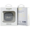 Original Handyhülle APPLE AIRPODS 4 Guess Metallic Script Charm schwarz