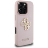 Schutzhülle IPHONE 16 PRO MAX Guess Grained Big 4G Logo Small Classic Logo rosa