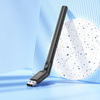 HOCO bezprzewodowa karta sieciowa z zewnętrzną anteną na USB WiFi4 HI32 czarna