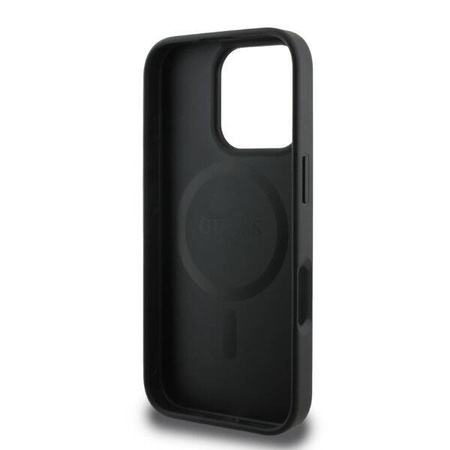 GUESS futerał do IPHONE 16 Pro kompatybilny z MagSafe GUHMP16LP4RPSK (4G Pronted Stripes) czarny