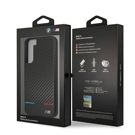 Etui hardcase BMW BMHCS22MPUCARTCBK S22+ S906  black/czarny M Collection Triangles