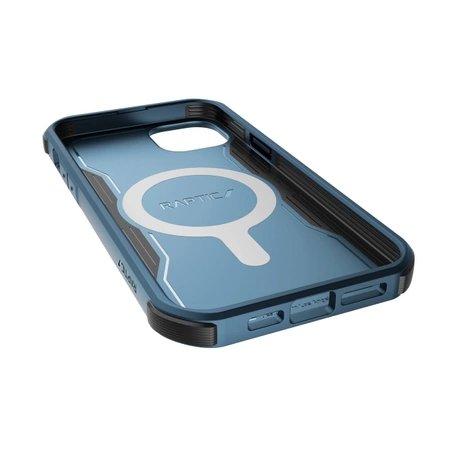 Raptic X-Doria Fort Case iPhone 14 Plus mit gepanzerter blauer MagSafe-Hülle