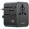 Ładowarka sieciowa USAMS Travel Adapter  CC309 2xUSB-C 25W 4w1 US/AU/EU/UK czarny