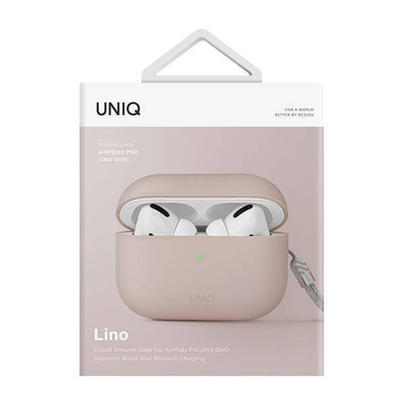 Uniq case Lino AirPods Pro 2 gen Silicone pink/blush pink