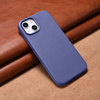 iCarer Case Leather genuine leather case cover for iPhone 14 Plus light purple (MagSafe compatible)