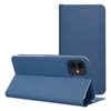 Kabura LUNA Book Carbon do IPHONE 14 niebieski