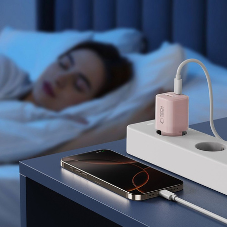 TECH-PROTECT NCM33W 2-PORT NETWORK CHARGER PD33W/QC3.0 BABY PINK
